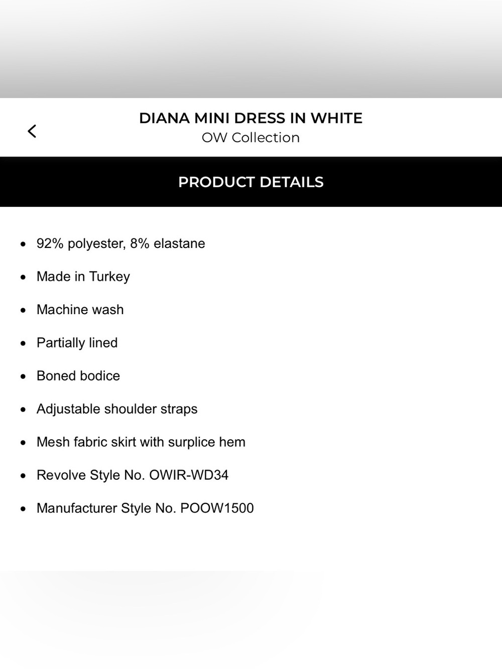 White mini dress | OW Collection - Diana Mini Dress - Picture 4 of 10